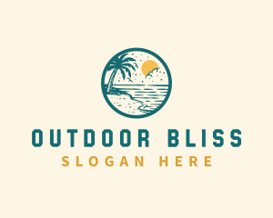 Tropical Beach Resort logo design