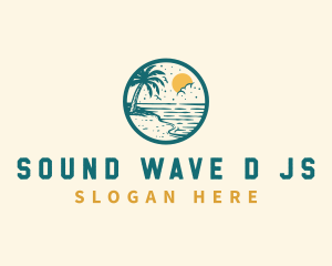 Tropical Beach Resort logo design