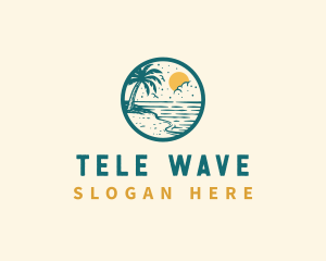 Tropical Beach Resort logo design