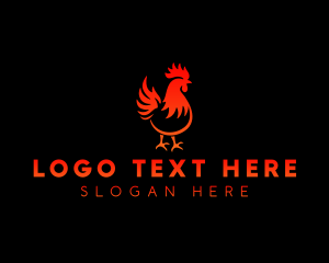 Rooster Bbq Flame logo