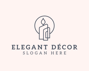 Candle Decor Candlelight logo design