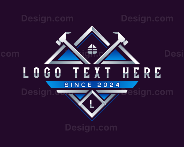 Construction Builder Hammer Logo