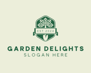 Shovel Plant Garden logo design