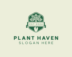 Shovel Plant Garden logo design