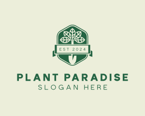 Shovel Plant Garden logo design