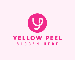 Pink Letter Y logo design