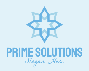 Geometric Star Snowflake Logo