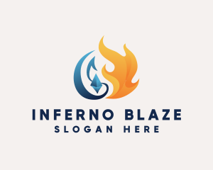 Fire Ice Diamond logo design