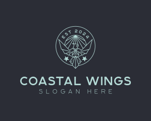 Winged Crest Badge logo design