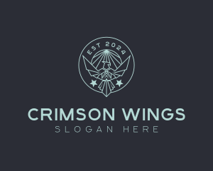 Winged Crest Badge logo design