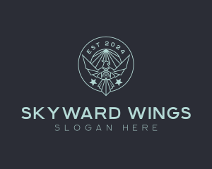 Winged Crest Badge logo design