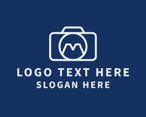 Photography Camera Letter M Lens logo