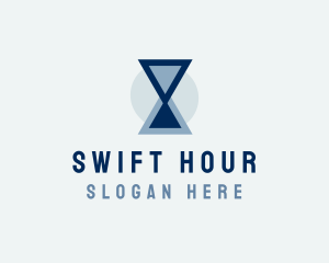 Geometric Hour Glass logo design