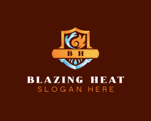 Heating Cold HVAC logo design