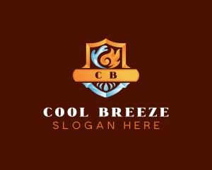 Heating Cold HVAC logo design