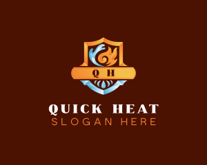 Heating Cold HVAC logo design