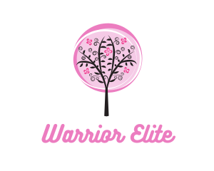 Pink Cherry Blossom Tree logo