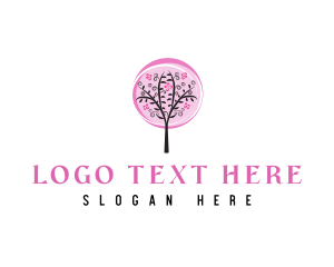 Pink Cherry Blossom Tree logo