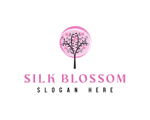 Pink Cherry Blossom Tree logo design