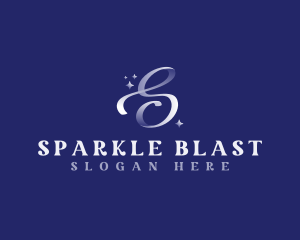 Ribbon Sparkle Letter S logo design