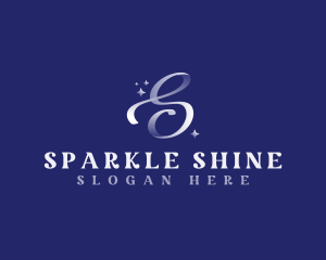 Ribbon Sparkle Letter S logo design