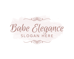 Elegant Feminine Script Wordmark logo design