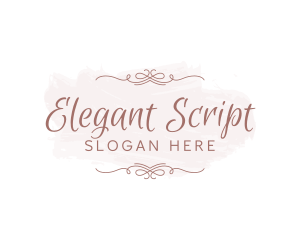 Elegant Feminine Script Wordmark logo design