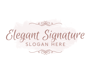 Elegant Feminine Script Wordmark logo design