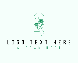 Organic Floral Hand logo