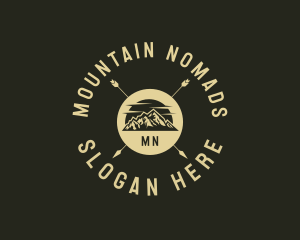 Rural Mountain Campsite Arrows logo design