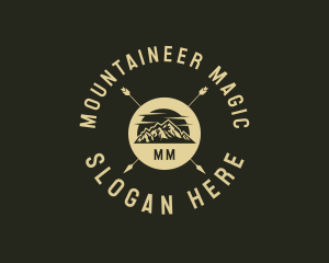 Rural Mountain Campsite Arrows logo design