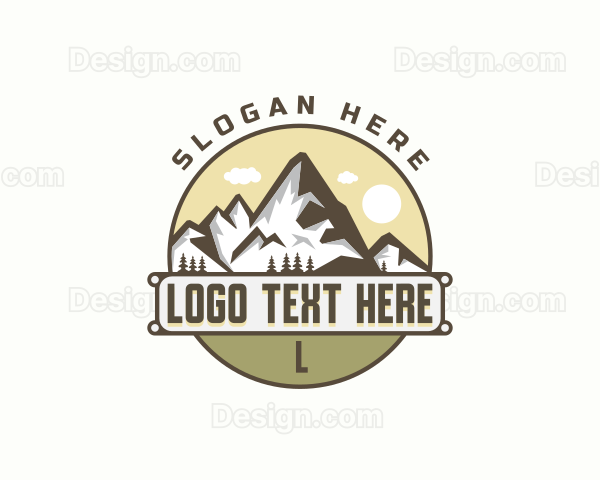 Outdoor Mountain Peak Logo