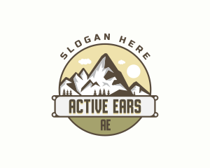 Outdoor Mountain Peak logo design