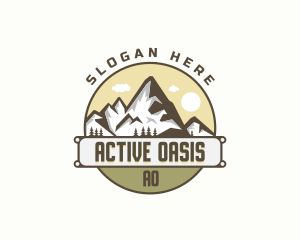 Outdoor Mountain Peak logo design