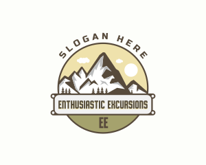 Outdoor Mountain Peak logo design