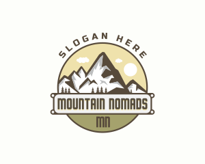 Outdoor Mountain Peak logo design