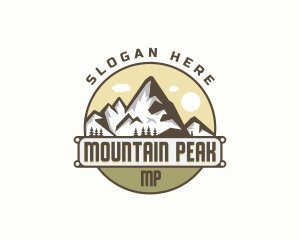 Outdoor Mountain Peak logo design