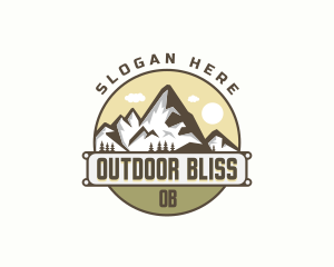 Outdoor Mountain Peak logo design