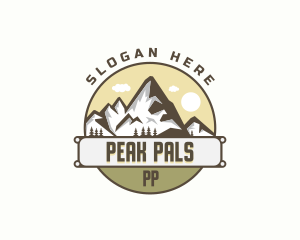 Outdoor Mountain Peak logo design