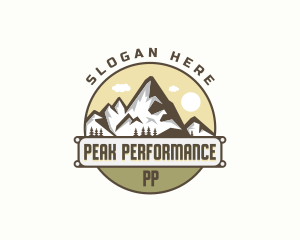 Outdoor Mountain Peak logo design