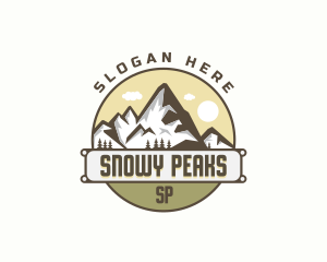 Outdoor Mountain Peak logo design