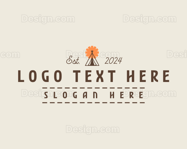 Outdoor Camping Tent Logo