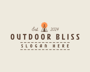 Outdoor Camping Tent logo design