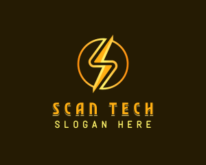 Tech Bolt Letter S logo design