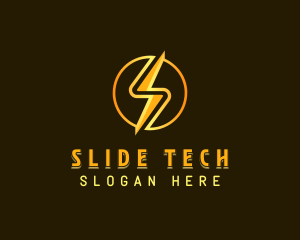 Tech Bolt Letter S logo design