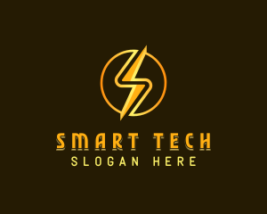 Tech Bolt Letter S logo design