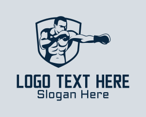 Boxing Trainer Badge Logo