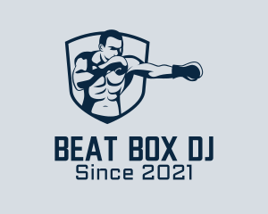 Boxing Trainer Badge logo design