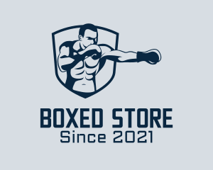 Boxing Trainer Badge logo design