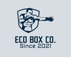 Boxing Trainer Badge logo design